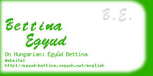 bettina egyud business card